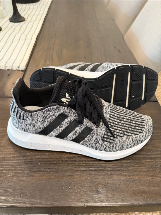adidas Shoes - adidas Black and Gray Knit Casual Sneakers